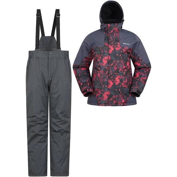 Mountain Warehouse Mens Printed Ski Jacket and Pants Set - Grey | Size M