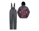 Mountain Warehouse Mens Printed Ski Jacket and Pants Set - Grey | Size XL