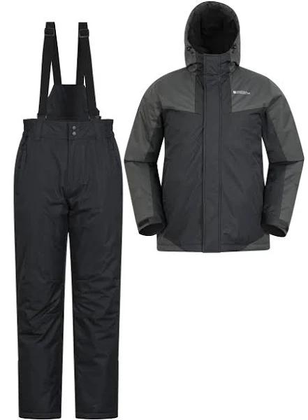 Mountain Warehouse Mens Ski Jacket and Pant Set - Black | Size XL