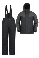 Mountain Warehouse Mens Ski Jacket and Pant Set - Black | Size XXL