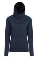 Mountain Warehouse Merino Womens Full-Zip Hoodie - Navy | Size 8
