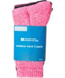 Mountain Warehouse Outdoor Womens Walking Socks 3-Pack - Beige | Size 6-9
