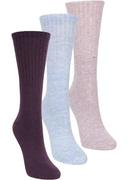 Mountain Warehouse Outdoor Womens Walking Socks 3-Pack - Burgundy | Size 6-9