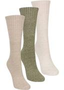 Mountain Warehouse Outdoor Womens Walking Socks 3-Pack - Burgundy | Size 6-9