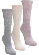 Mountain Warehouse Outdoor Womens Walking Socks 3-Pack - Burgundy | Size 6-9