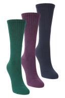 Mountain Warehouse Outdoor Womens Walking Socks 3-Pack - Green | Size 6-9