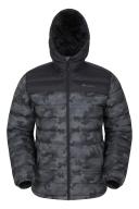 Mountain Warehouse Seasons Mens Printed Padded Jacket - Black | Size 3XL