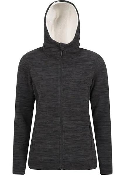 Mountain Warehouse Snowdonia Womens Fleece Hoodie - Black | Size 8
