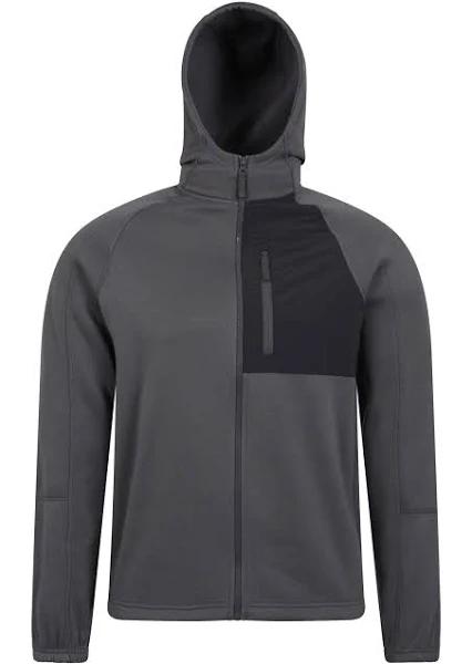 Mountain Warehouse Surge Mens Fleece Hoodie - Grey | Size M