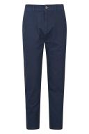Mountain Warehouse Woods Mens Organic Cotton Chino Trousers - Navy | Size W30
