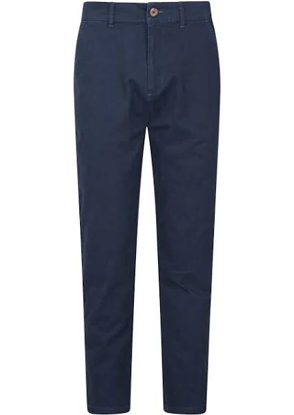 Mountain Warehouse Woods Mens Organic Cotton Chino Trousers - Navy | Size W38