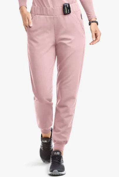 Movement by Butter-Soft Flat Front Jogger Scrub Pants - 2x - Mauve Shadow