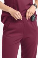 Movement by Butter-Soft Flat Front Jogger Scrub Pants - XL - Wine