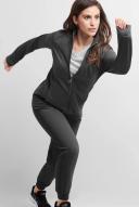 Movement by Butter-Soft Long Sleeve Zip Front Warm-Up Jacket - 2x - Pewter
