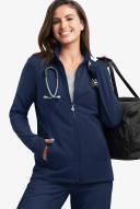 Movement by Butter-Soft Long Sleeve Zip Front Warm-Up Jacket - M - Navy