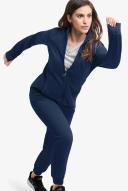 Movement by Butter-Soft Long Sleeve Zip Front Warm-Up Jacket - M - Navy