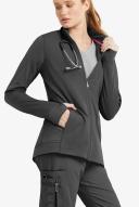 Movement by Butter-Soft Long Sleeve Zip Front Warm-Up Jacket - M - Pewter