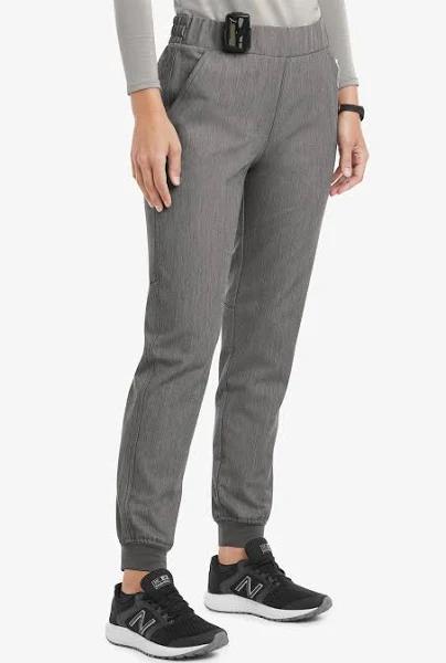 Movement by Butter-Soft Petite Flat Front Jogger Scrub Pants - 3x - Graphite Heather