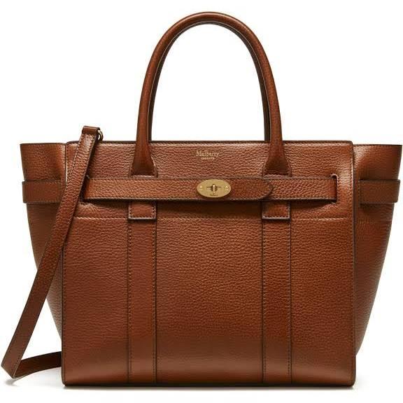 Mulberry Zipped Bayswater Small Bag OS Brown Leather