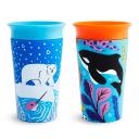 Munchkin Miracle 360 Sippy Cup Wild Love Orca Polar 266ml 2pk