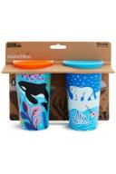 Munchkin Miracle 360 Sippy Cup Wild Love Orca Polar 266ml 2pk