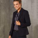 Muse | Plain Stretch Corporate Cropped Jacket Black 20 Plus Size