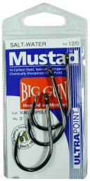 Mustad 10829npbln - Size 2/0 Qty 25 - Big Gun Kirbed Chemically Sharpened