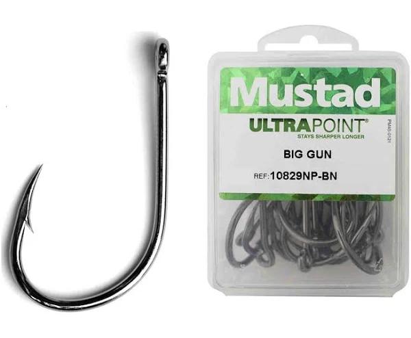 Mustad 10829npbln - Size 2/0 Qty 25 - Big Gun Kirbed Chemically Sharpened