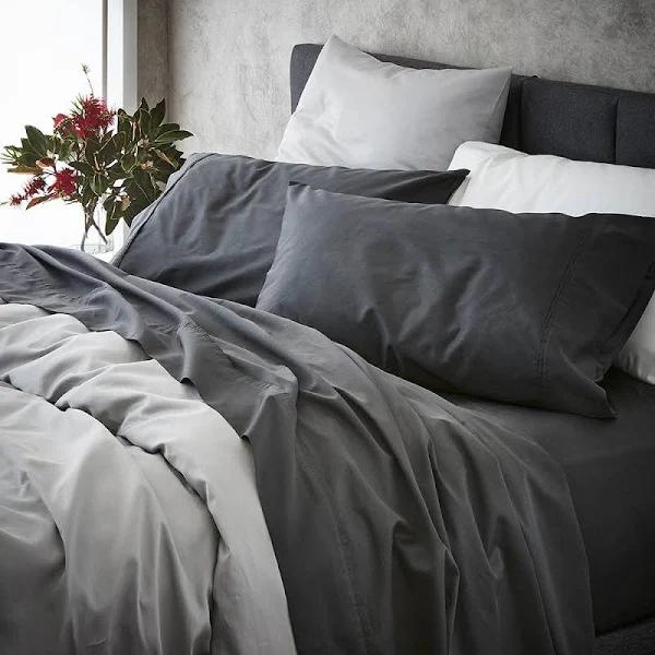 MyHouse Ashton Fitted Sheet King Bed Graphite