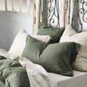 MyHouse Pure European Linen Quilt Cover Set Moss / Super King