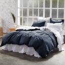 MyHouse Pure European Linen Quilt Cover Set Moss / Super King