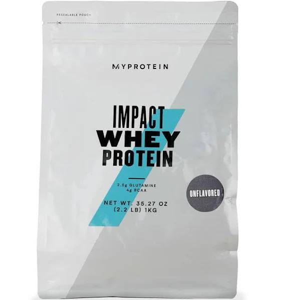 Myprotein Impact Whey Protein Blend, Unflavored, 2.2 lbs (40 Servings)