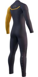 Mystic Marshall 2022 Fullsuit 3/2mm Fzip, XS / Blue/Mustard-444