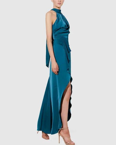 Nadine Emerald Halter Gown Green / 16