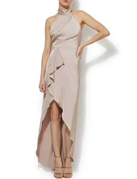 Nadine Mink Halter Gown Nude / 6