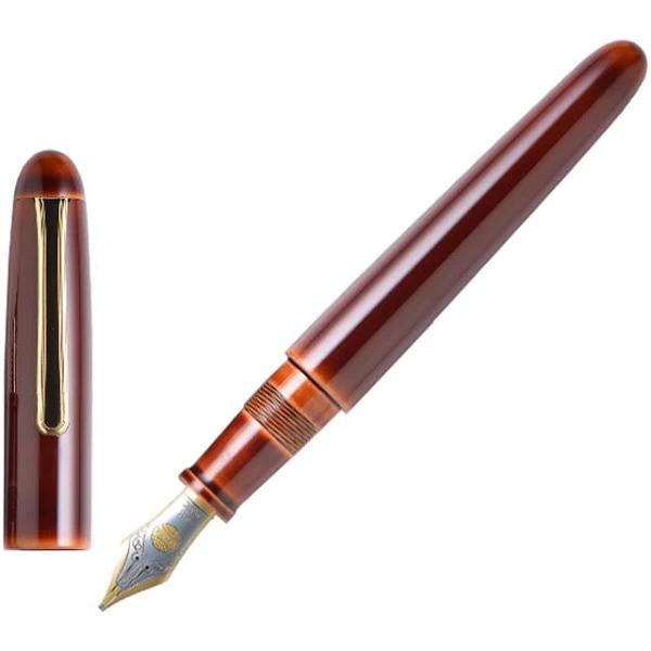 Nakaya Writer Fountain Pen Toki-Tamenuri, Portable, Ebonite, Bicolor Nib (Nib: Music)
