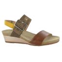 Naot Dynasty - Women's Sandal - Maple Brown/Antique Brown/Marigold 36 Medium