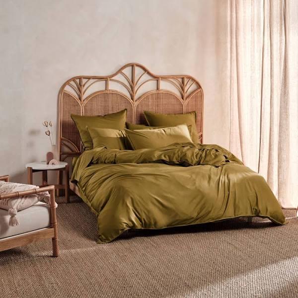 Nara Bamboo Cotton Bronze Quilt Cover Set by Linen House / Super King