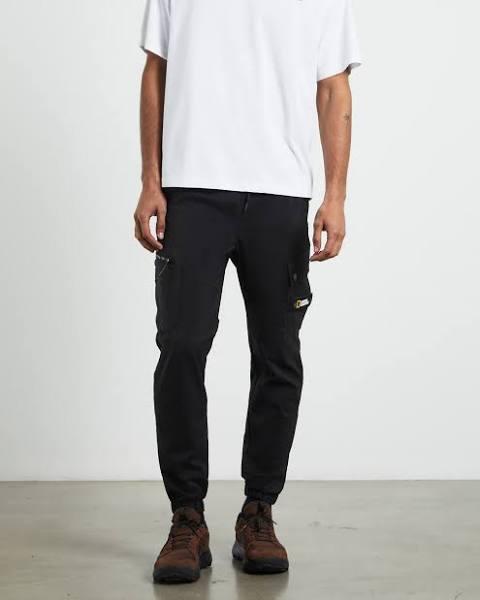 National Geographic Men's Gaur Wide Straight Fit Cargo Pants Carbon Black, Size Small