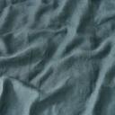 Natural Home 100% European Flax Linen Quilt Cover Set Washed Blue Double Bed