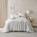 Natural Home Flax Linen Quilt Cover Set Dove Grey - Super King Bed
