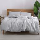 Natural Home Flax Linen Quilt Cover Set Dove Grey - Super King Bed