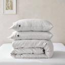 Natural Home Flax Linen Quilt Cover Set Dove Grey - Super King Bed