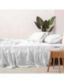 Natural Home Flax Linen Sheet Set White - Double Bed
