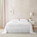 Natural Home Flax Linen Sheet Set White - Double Bed