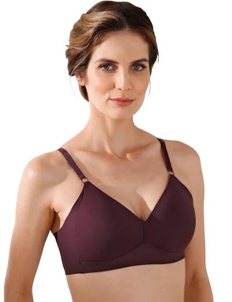 Naturana Side Smoothing Soft Cup Wireless Padded Bra in Indigo Blue