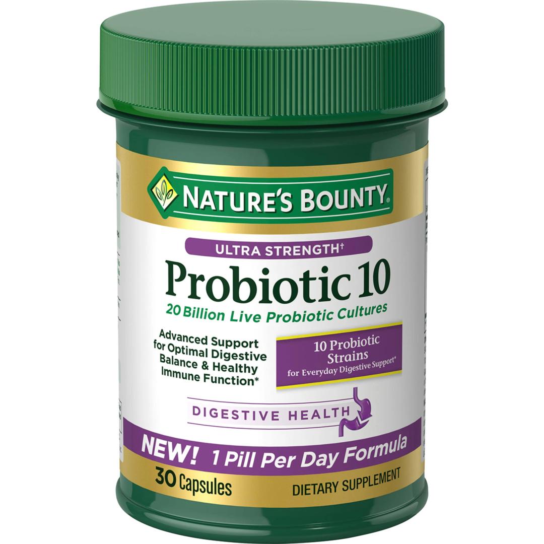 Nature's Bounty Probiotic 10, Ultra Strength, Capsules - 30 capsules ...