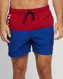 Nautica 6" Logo Colour Block Quick-dry Swim Shorts Nautica Red X-Large