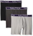 Nautica Men's 3-Pack Classic Underwear Cotton Stretch Boxer Brief