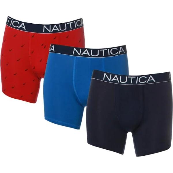Nautica Men's 3-Pack Classic Underwear Cotton Stretch Boxer Brief